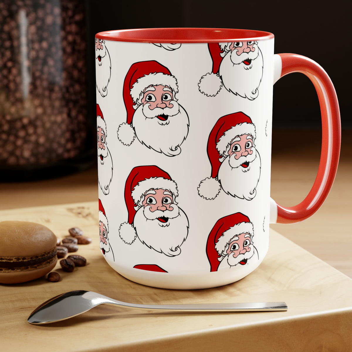 Two-Tone Coffee Mugs, 15oz Christmas Mug Holiday Season Gift Giving Family Gathering Yuletides Season Family Gifts Christmas Day Cup
