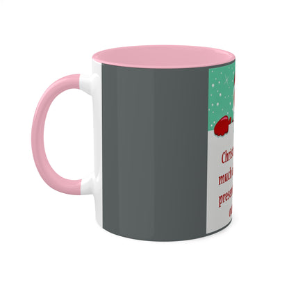 Colorful Mugs, 11oz Christmas Mug Holiday Season Gift Giving Family Gathering Yuletides Season Family Gifts Christmas Day Cup