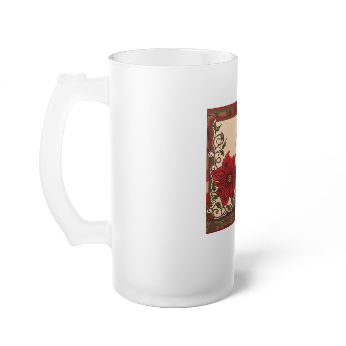 Frosted Glass Beer Mug Christmas Mug Holiday Season Gift Giving Family Gathering Yuletides Season Family Gifts Christmas Day Beer Mug