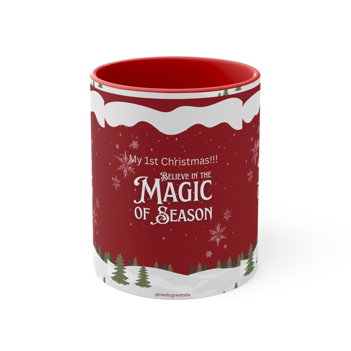 Accent Coffee Mug, 11oz Merry Christmas Holiday Gifts Christmas Holiday Season Gift Giving Family Gathering Yuletides Season Family Gifts Christmas Day Candle