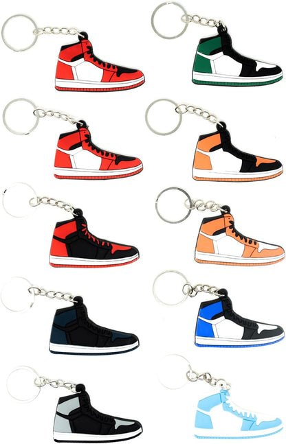 4Hrse - Retro Shoe Rubber Sneaker Keychains Birthday Party Favors Fun Gifts Hype Props Celebration Decoration Kids Mystery Goodie Bag Prizes (Retro Pack of 10)
