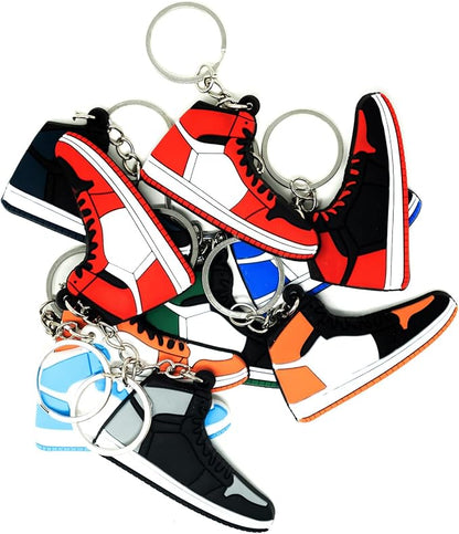 4Hrse - Retro Shoe Rubber Sneaker Keychains Birthday Party Favors Fun Gifts Hype Props Celebration Decoration Kids Mystery Goodie Bag Prizes (Retro Pack of 10)