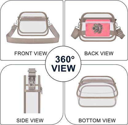 Clear Bag for Stadium Events, Women's Satchel Handbags Clear Purse