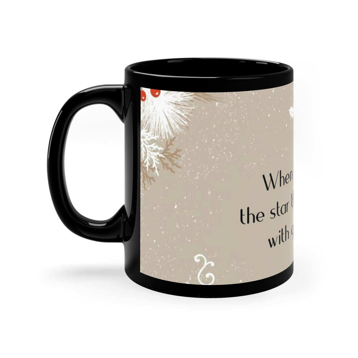 11oz Black Mug Christmas Mug Holiday Season Gift Giving Family Gathering Yuletides Season Family Gifts Christmas Day Cup
