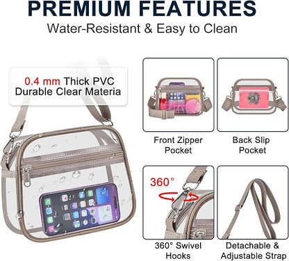 Clear Bag for Stadium Events, Women's Satchel Handbags Clear Purse