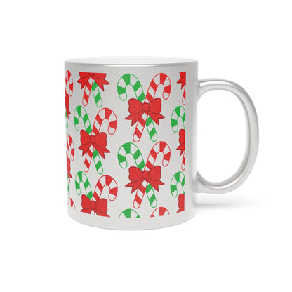 Metallic Mug (Silver\Gold) Christmas Mug Holiday Season Gift Giving Family Gathering Yuletides Season Family Gifts Christmas Day Cup