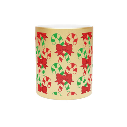 Metallic Mug (Silver\Gold) Christmas Mug Holiday Season Gift Giving Family Gathering Yuletides Season Family Gifts Christmas Day Cup