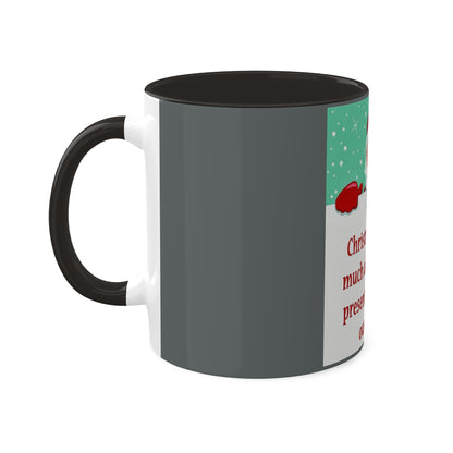 Colorful Mugs, 11oz Christmas Mug Holiday Season Gift Giving Family Gathering Yuletides Season Family Gifts Christmas Day Cup