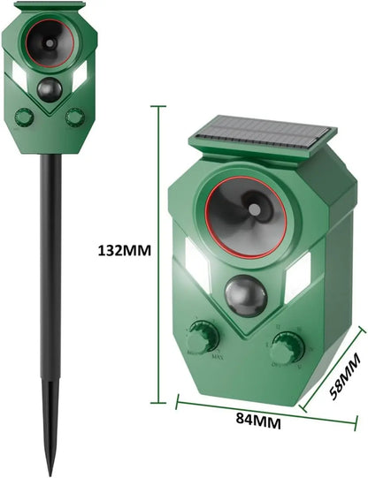 ECO PET SUPPLY Solar Animal Repeller, Motion Sensor & Flashing Lights, Waterproof Outdoor Deterrent for Deer, Dogs, Cats