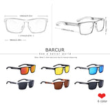 BARCUR Aluminium Magnesium Square Sunglasses Men Polarized Vintage Shades Women Sun Glasses For Men Sport Eyewear Oculos De Sol