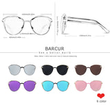 BARCUR Luxury Polarized Sunglasses Women Round Sun Glassess Ladies Lunette De Soleil Femme