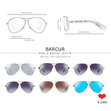 BARCUR Design Titanium Alloy Sunglasses Polarized Men&#39;s Sun Glasses Women Pilot Gradient Eyewear Mirror Shades Oculos De Sol