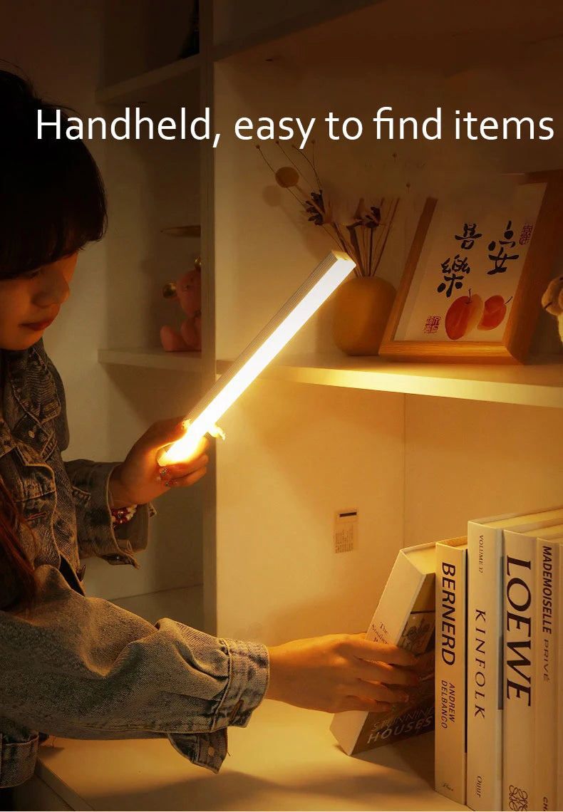 LED Motion Sensor Light Wireless LED Night Light Type C Rechargeable Light Cabinet Wardrobe Lamp Staircase Backlight For Kitchen