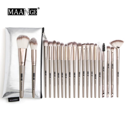 MAANGE-Ensemble de pinceaux de maquillage avec sac, poudre, fard à barrage, mélange, eyeliner, cils, Jules, portable, Pro, 12/20 pièces