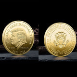 1PC Gold Sliver US Donald Trump Commemorative Coin Second Presidential Term IN GOD WE TRUST