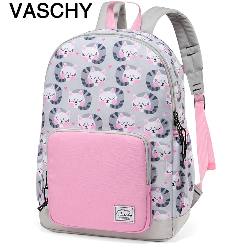 VASCHY Children Backpack Kids School Bags Kindergarten Preschool Backpack Cartoon Backpack for Girls Boys With Chest Strap