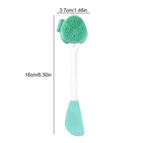 Double Side Silicone Facial Cleanser Brush Soft Hair Face Massage Washing Brush Blackhead Remover Portable Skin Care Tool