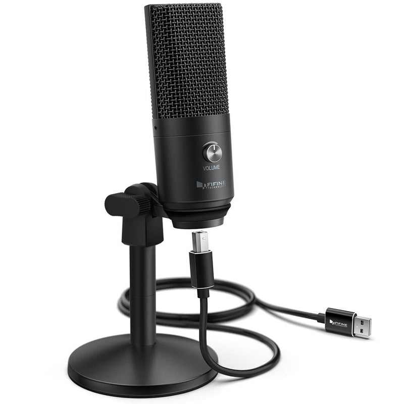 FIFINE USB Microphone for laptop and Computers for Recording Streaming Voice overs Podcasting for Audio & Video K670