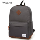 Backpack for Men and Women VASCHY Unisex Classic Water Resistant Rucksack School Backpack 15.6Inch Laptop for Teenager