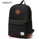 Backpack for Men and Women VASCHY Unisex Classic Water Resistant Rucksack School Backpack 15.6Inch Laptop for Teenager