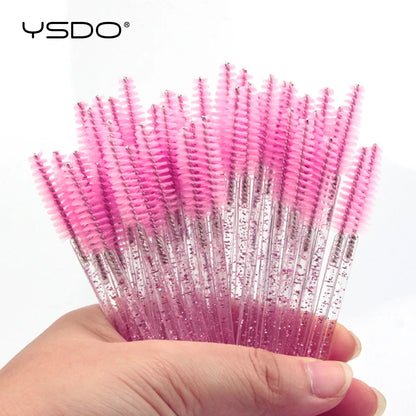 HOT 5/50 PCS Crystal Eyelashes Brush Comb Eye Lashes Extension Mascara Wands Makeup Tools Professional Makeup Beauty Tool