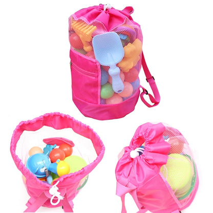 Outdoor Swimming Beach Bag Swimming Bag Foldable Mesh Children Beach Toy Organizer Baskets Storage Backpack for Kids Summer