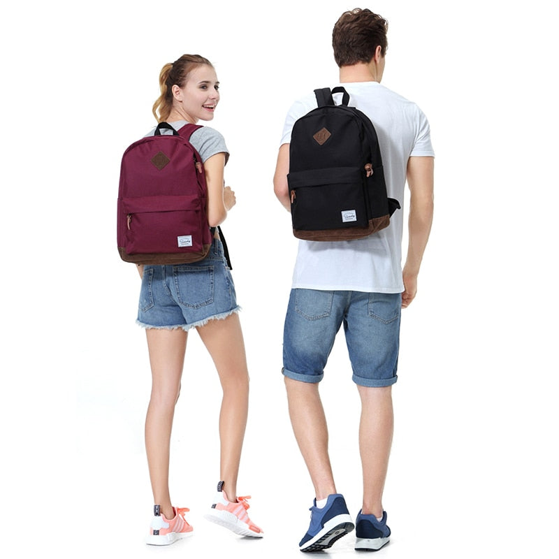 Backpack for Men and Women VASCHY Unisex Classic Water Resistant Rucksack School Backpack 15.6Inch Laptop for Teenager