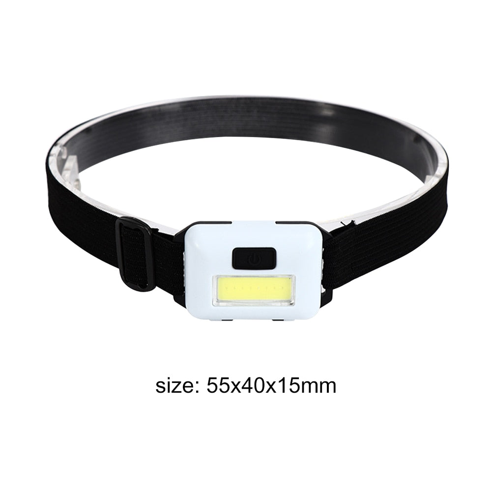 Mini COB LED Headlamp 3 Modes Waterproof Headlight Head Flashlight Torch Lanterna For Outdoor Camping Night Fishing
