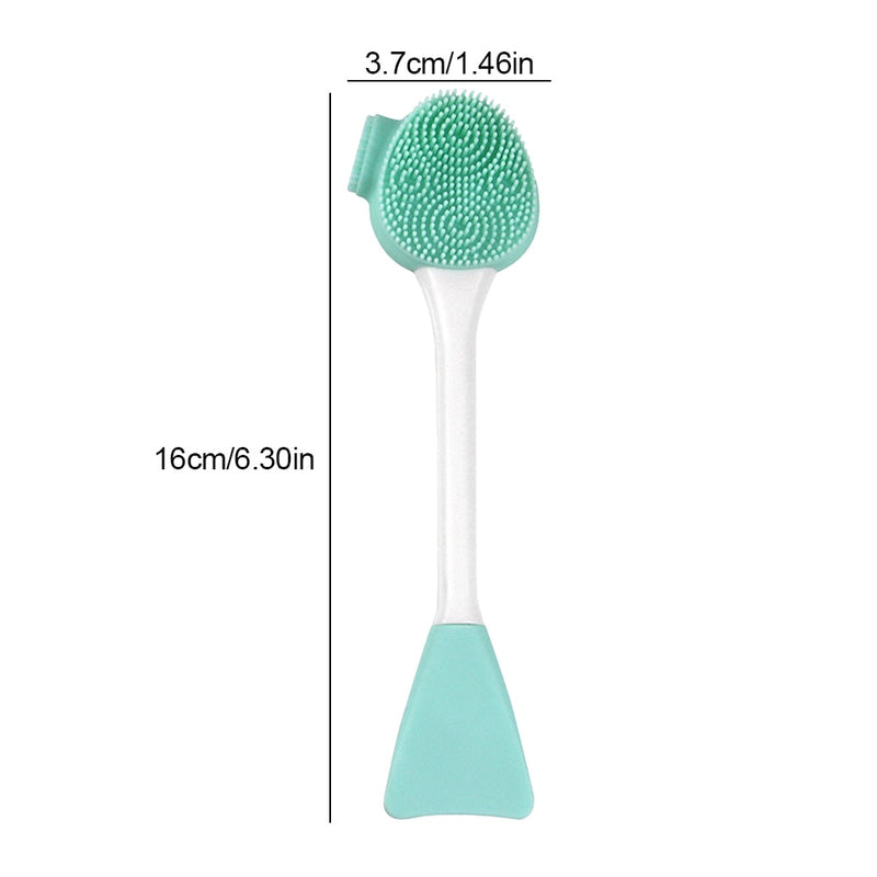 Double Side Silicone Facial Cleanser Brush Soft Hair Face Massage Washing Brush Blackhead Remover Portable Skin Care Tool