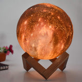 T20 3D Printing Moon Lamp Galaxy Moon Light Kids Night Light 16 Color Change Touch Remote Control Galaxy Light