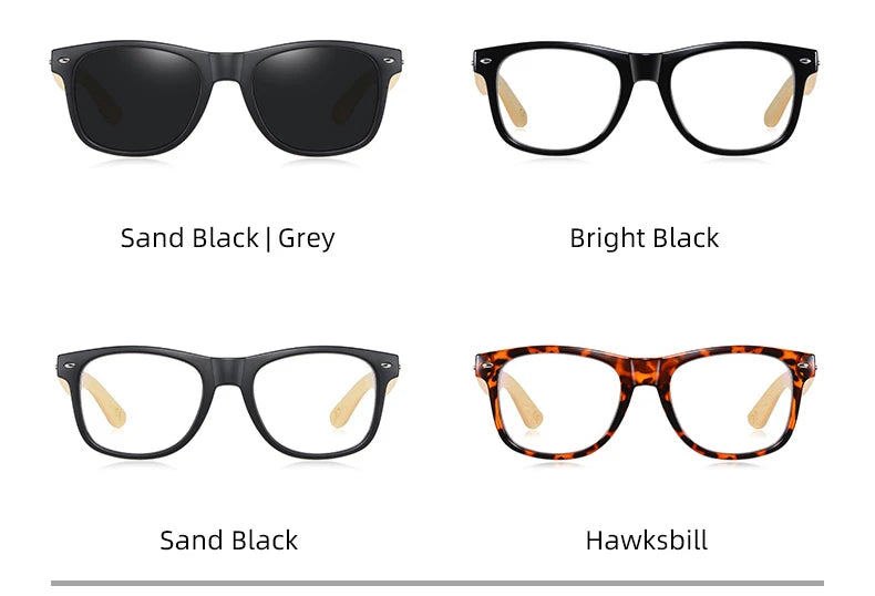 BARCUR Polarized Glasses Men Bamboo Wood Sun Glasses Women Fashion Mirror Sunglasses Brand Designer Eyewear