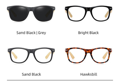BARCUR Polarized Glasses Men Bamboo Wood Sun Glasses Women Fashion Mirror Sunglasses Brand Designer Eyewear