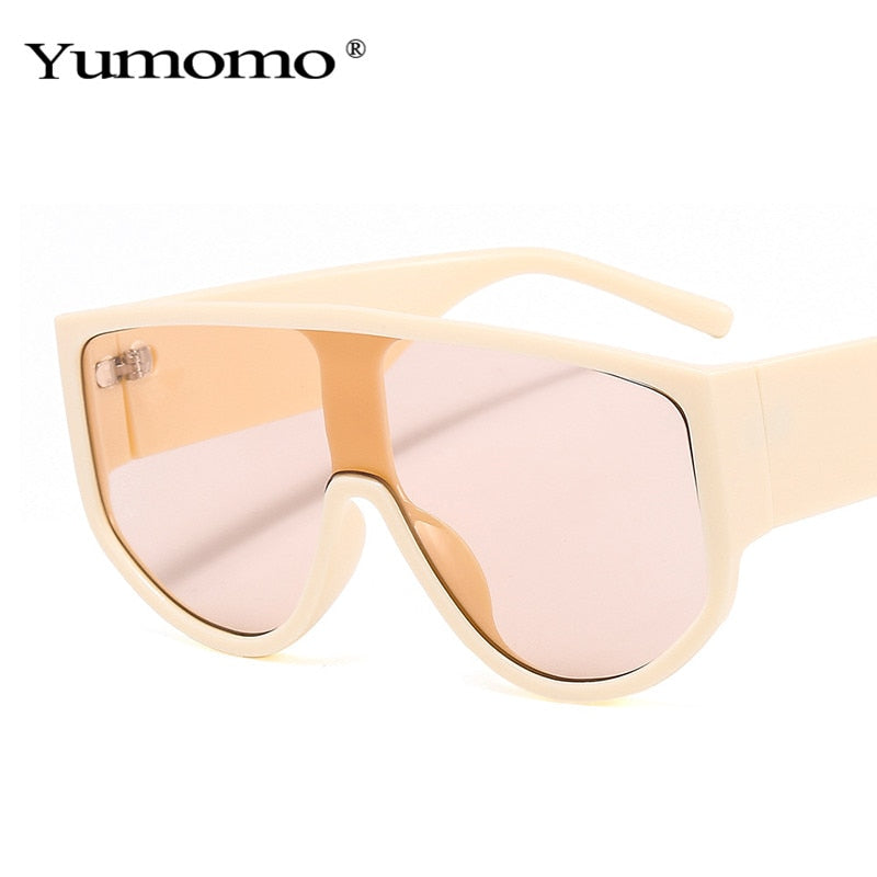 Fashion Oversized Sunglasses Women Men Sun Glasses Retro One-piece Windproof Goggles Mirror Sunglass Brand Design UV400