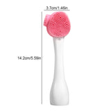 Double Side Silicone Facial Cleanser Brush Soft Hair Face Massage Washing Brush Blackhead Remover Portable Skin Care Tool