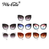 WHO CUTIE 2018 Half Frame Tom Rimless Sunglasses Women Men Brand Designer Female Oversized Square Sun Glasses CE Shades OM694