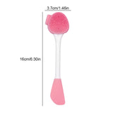 Double Side Silicone Facial Cleanser Brush Soft Hair Face Massage Washing Brush Blackhead Remover Portable Skin Care Tool