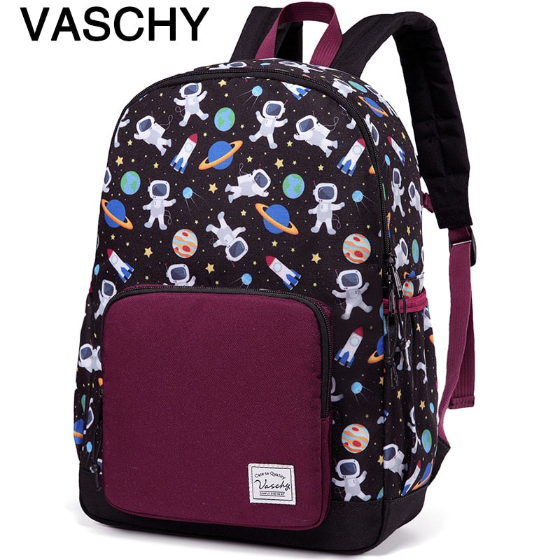 VASCHY Children Backpack Kids School Bags Kindergarten Preschool Backpack Cartoon Backpack for Girls Boys With Chest Strap