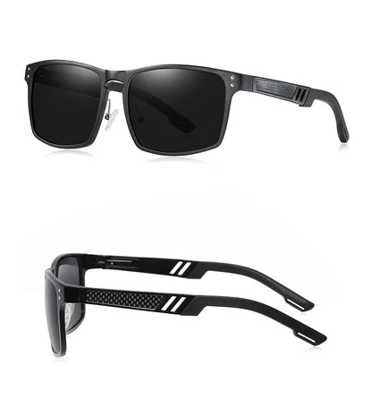 BARCUR Aluminium Magnesium Square Sunglasses Men Polarized Vintage Shades Women Sun Glasses For Men Sport Eyewear Oculos De Sol