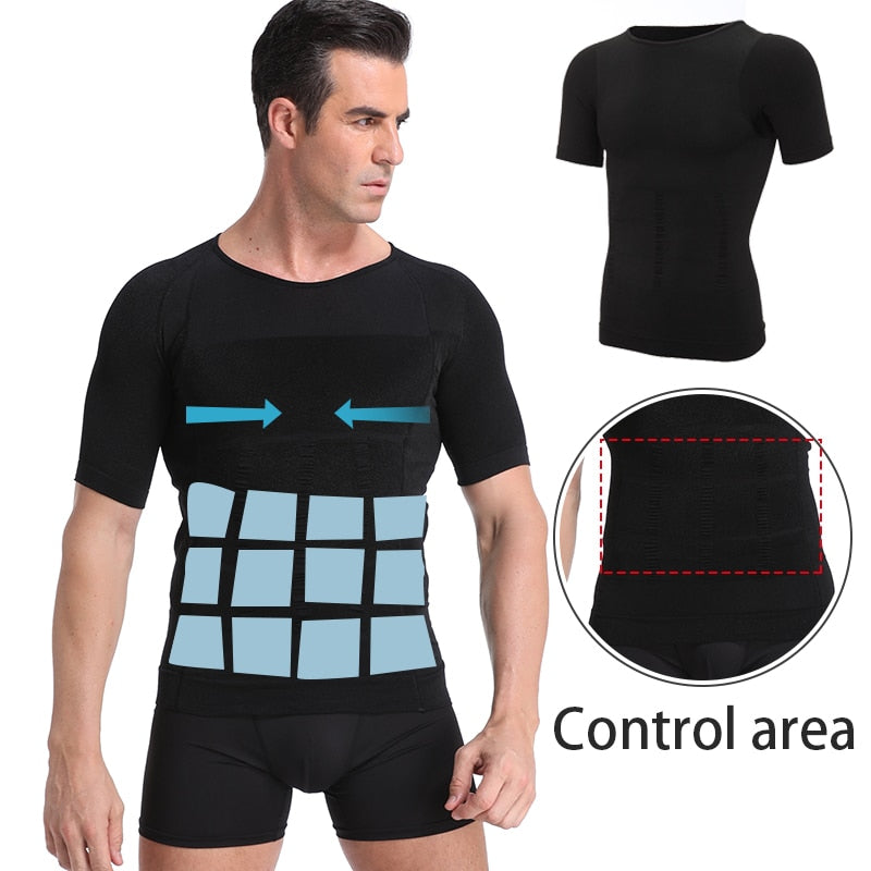 Men's Slimming Shaper Posture Vest Male Tummy Abdomen Corrector Compression Body Modeling Fat Burner Chest Tummy Shirt Corset