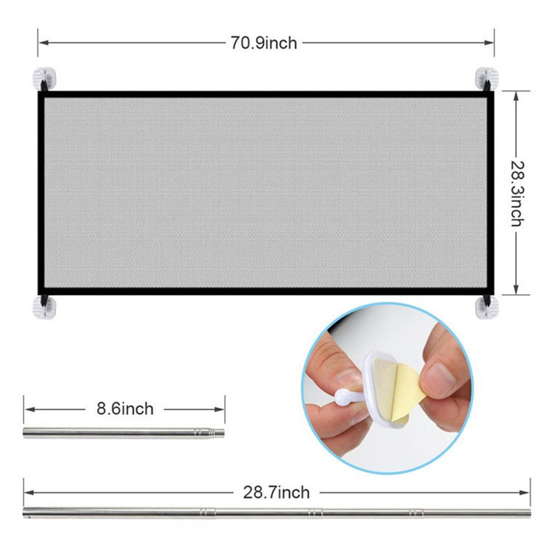 New Pet Barrier Fences Portable Folding Breathable Mesh Dog Gate Pet Separation Guard Isolated Fence Dogs Baby Safety Fence