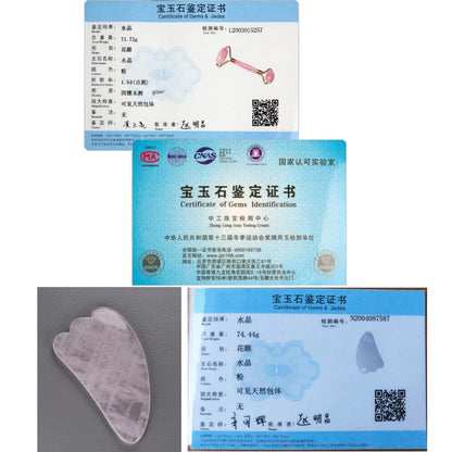 Rose Quartz Face Jade Roller Massagers Guasha Set Gua Sha Tools Natural Stone Gouache Scraper For Facial Massage Beauty Tool