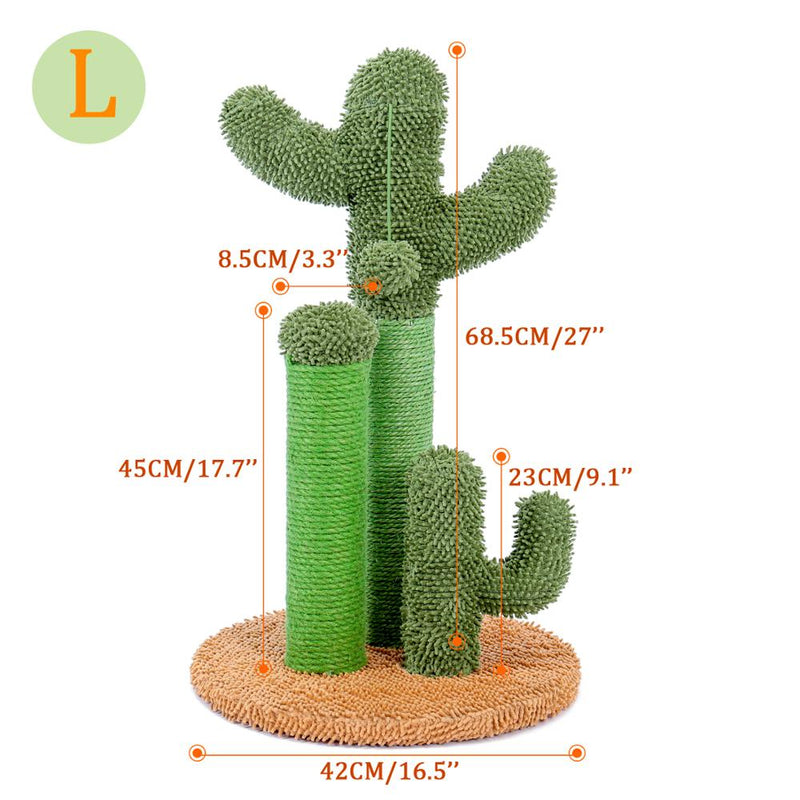 Cute Cactus Pet Cat Tree Toy with Ball Scratching Post for Cat Kitten Climbing Mushroom Condo Protecting Furniture Fast Delivery