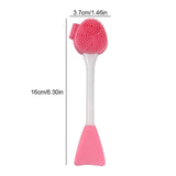 Double Side Silicone Facial Cleanser Brush Soft Hair Face Massage Washing Brush Blackhead Remover Portable Skin Care Tool