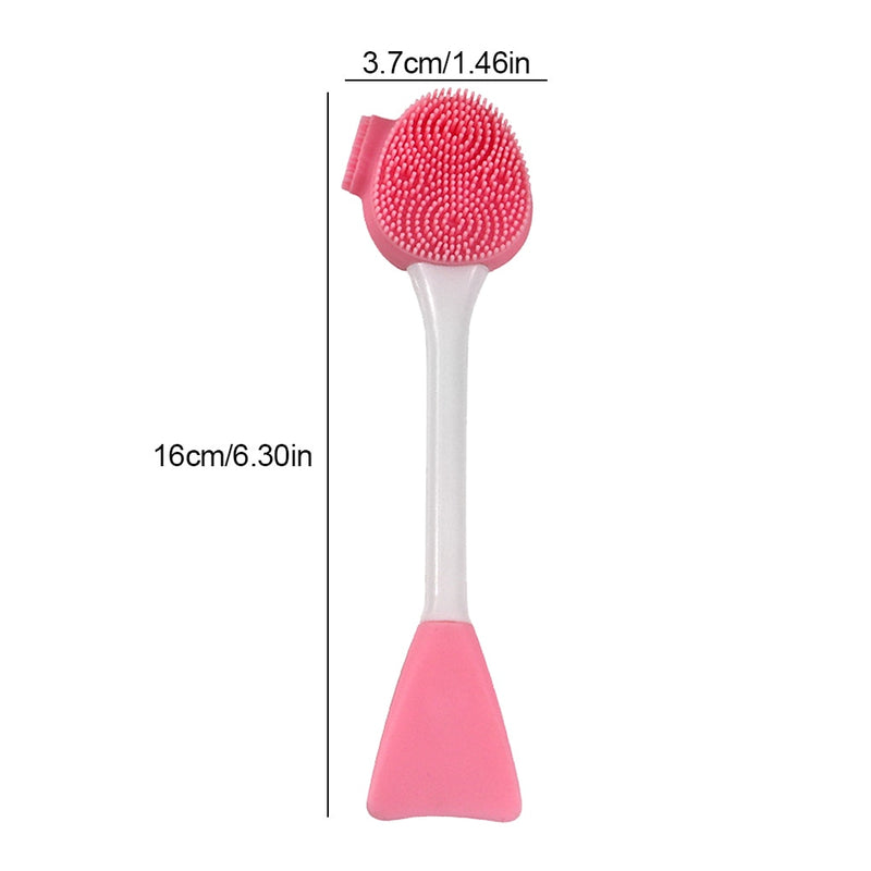 Double Side Silicone Facial Cleanser Brush Soft Hair Face Massage Washing Brush Blackhead Remover Portable Skin Care Tool