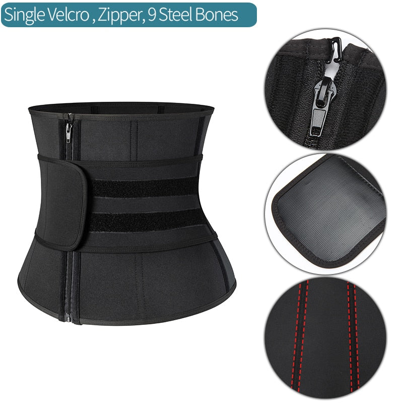 Men Workout Waist Trainer Tummy Slimming Sheath Sauna Body Shaper Trimmer Belt Abs Abdomen Shapewear Weight Loss Corset Fitness