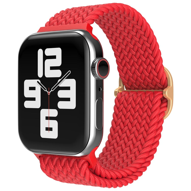 Nylon Braided Solo Loop Strap for Apple Watch Band 38mm 40mm 42mm 44mm Sport Elastics Wristband for iWatch Series 6/5/4/3/2/1/SE