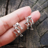 Cute Frog Earrings For Women Girls Animal Gothic Stud Earrings Piercing Female Korean Jewelry