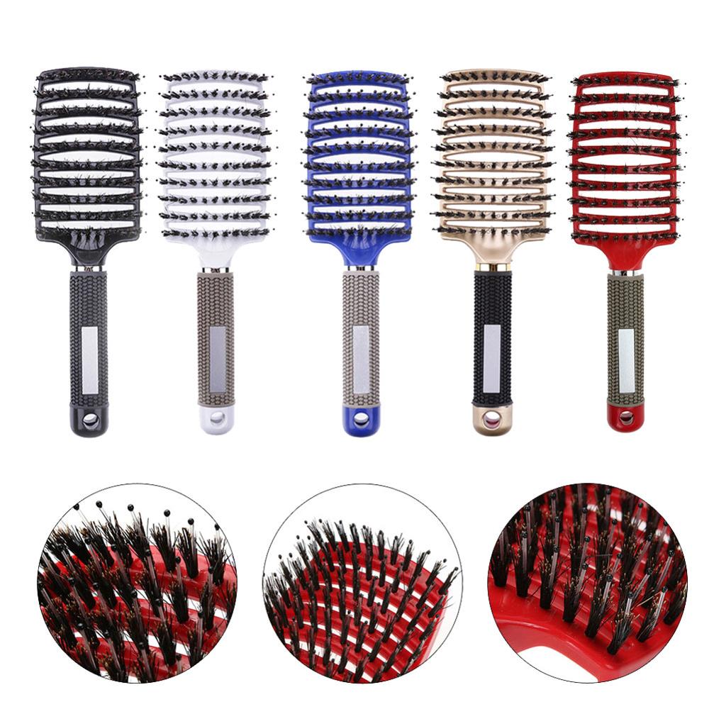 Hair brush Girls Hair Scalp Massage Comb Women Hairbrush Nylon Wet Curly Detangle Hair Brush for Salon Hairdressing Styling Tool