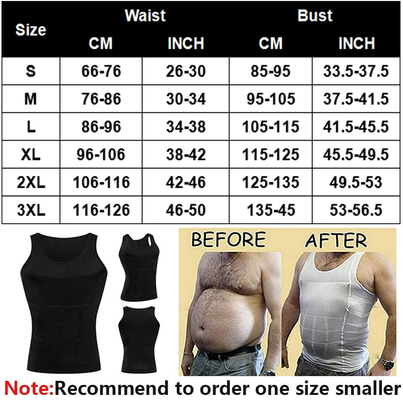 Men's Slimming Shaper Posture Vest Male Tummy Abdomen Corrector Compression Body Modeling Fat Burner Chest Tummy Shirt Corset