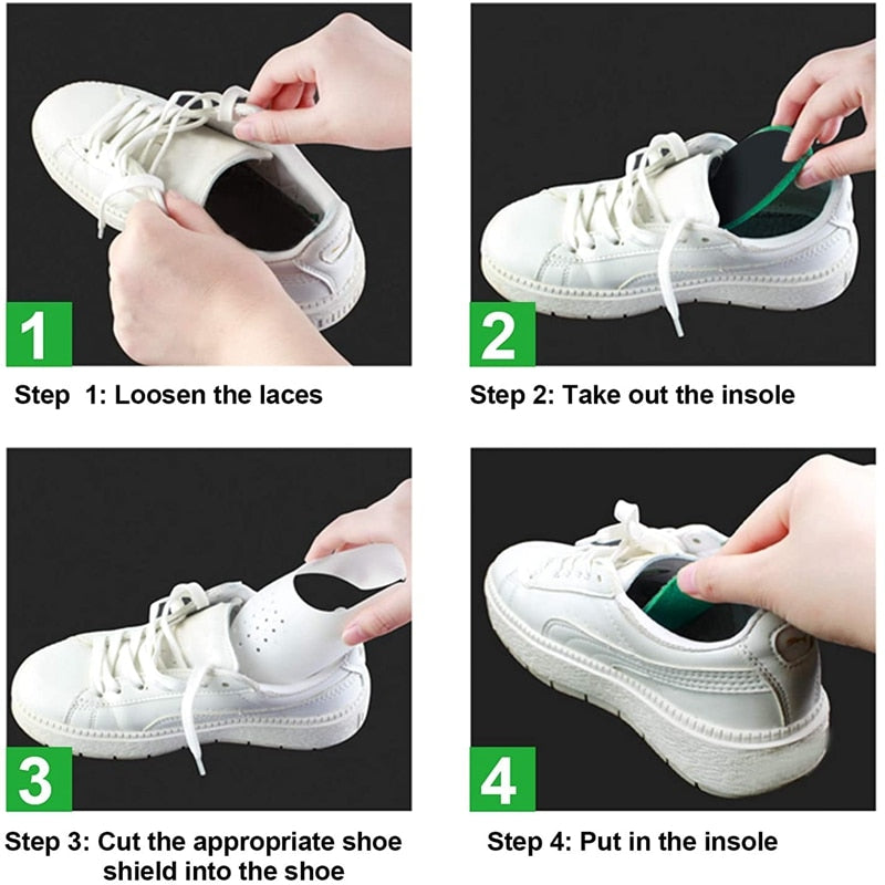 1Pair Anti Crease Shoe Head Protector for Casual Sneaker Anti Wrinkle Shoe Toe Caps Support Stretcher Expander Shoes Protection